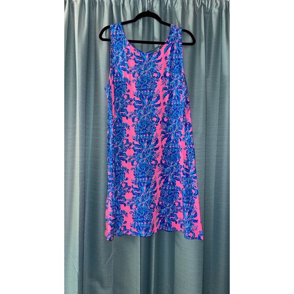 Lilly Pulitzer Kristen Dress in Prosecco Pink and Navy Blue